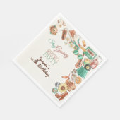 Blijf groovy retro verjaardagsfeest servet (Hoek)