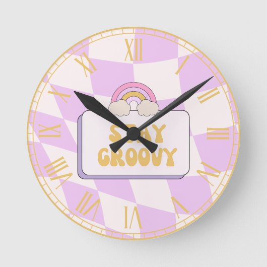 Blijf Groovy Ronde Klok (Voorkant)