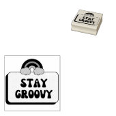 Blijf Groovy Rubberstempel (Gestempeld)