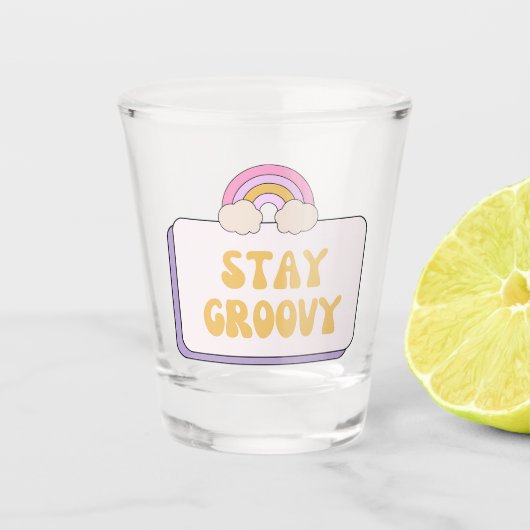 Blijf Groovy Shot Glas (Voorkant)