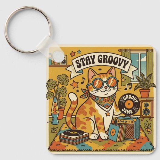 Blijf Groovy Sleutelhanger (Voorkant)