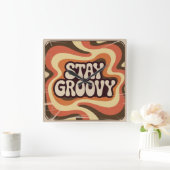 Blijf Groovy Vierkante Klok (Huis)