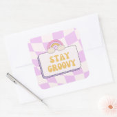 Blijf Groovy Vierkante Sticker (Envelop)