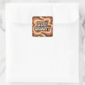 Blijf Groovy Vierkante Sticker (Tas)