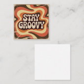 Blijf Groovy Vierkante Visitekaartje (Voorkant / Achterkant)