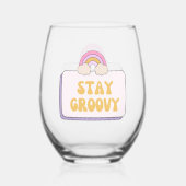 Blijf Groovy Wijnglas Zonder Voet (Achterkant)