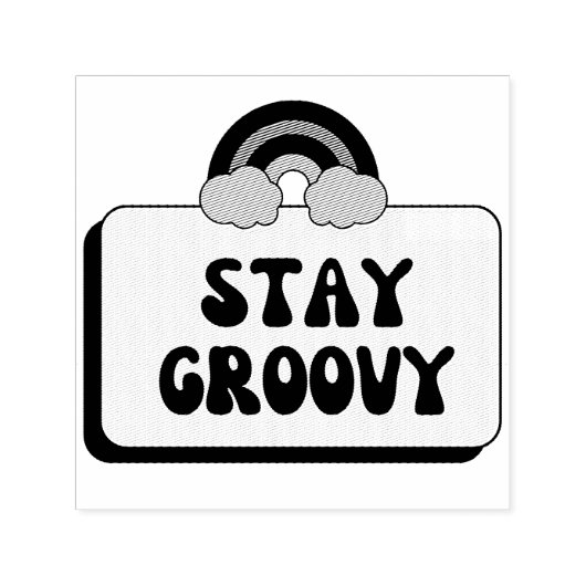 Blijf Groovy Zelfinktende Stempel (Design)