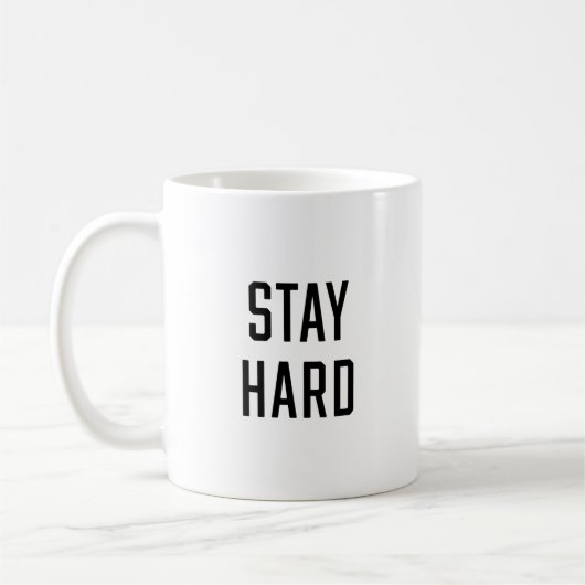 Blijf hard koffiemok (Links)