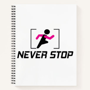 Blijf hard werken aan motivatie design. notitieboek