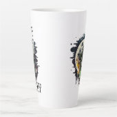 Blijf heks | Heks en Volle Maan Halloween Latte Mok (Voorkant)