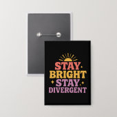 Blijf Helder, Blijf Divergent Button (Voorkant / Achterkant)