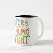 Blijf helder lachen tweekleurige koffiemok (Voorkant rechts)