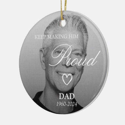 Blijf hem trots maken op het Dad Memorial Ornament (Links)