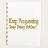 "Blijf het beter doen!" Schattige ontwerp. Bestel Planner (Voorkant)