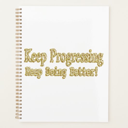 "Blijf het beter doen!" Schattige ontwerp. Bestel Planner (Voorkant)