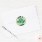 Blijf het groen houden ronde sticker (Envelop)