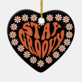 Blijf het hart van de boomgaard met bloemen keramisch ornament (Voorkant)