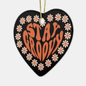 Blijf het hart van de boomgaard met bloemen keramisch ornament (Links)