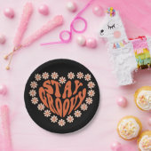 Blijf het hart van de boomgaard met bloemen papieren bordje (Feest)