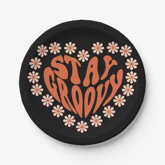 Blijf het hart van de boomgaard met bloemen papieren bordje (Voorkant)