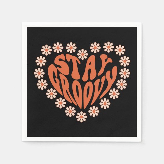 Blijf het hart van de boomgaard met bloemen servet (Voorkant)