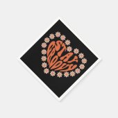 Blijf het hart van de boomgaard met bloemen servet (Hoek)