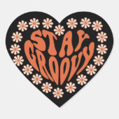 Blijf het hart van de boomgaard met bloemen sticker (Voorkant)