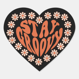 Blijf het hart van de boomgaard met bloemen sticker