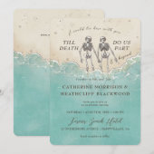 Blijf hier voor altijd met je huwelijksuitnodiging kaart (Voorkant / Achterkant)