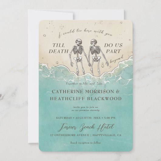 Blijf hier voor altijd met je huwelijksuitnodiging kaart (Voorkant)