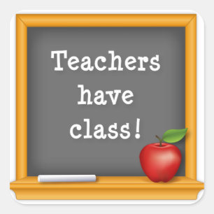 Blijf hier, want leraren hebben les! vierkante sticker