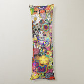 Blijf hippie lichaamskussen (Achterkant (Verticaal))