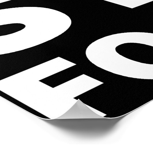 Blijf honger. Blijf vol. Poster (Hoek)