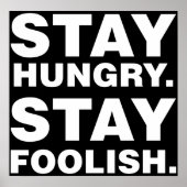 Blijf honger. Blijf vol. Poster (Voorkant)