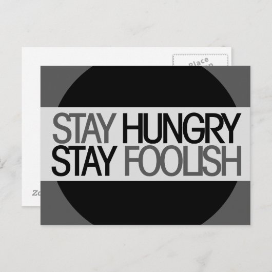 Blijf honger briefkaart (Voorkant / Achterkant)