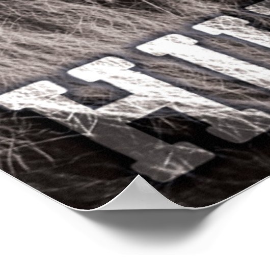 Blijf honger, leeuw, puinhoop, Gym, Succesvolle mo Poster (Hoek)