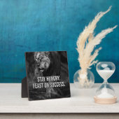 Blijf honger, vreugde over succes, leeuw - motivat fotoplaat (Insitu)