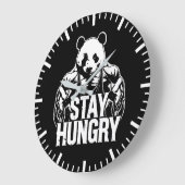 Blijf hongerig, Gym Panda, Bodybuilding Motivatie Grote Klok (Hoek)