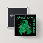 Blijf hopen - leverkanker vierkante button 5,1 cm (Voorkant /achterkant)