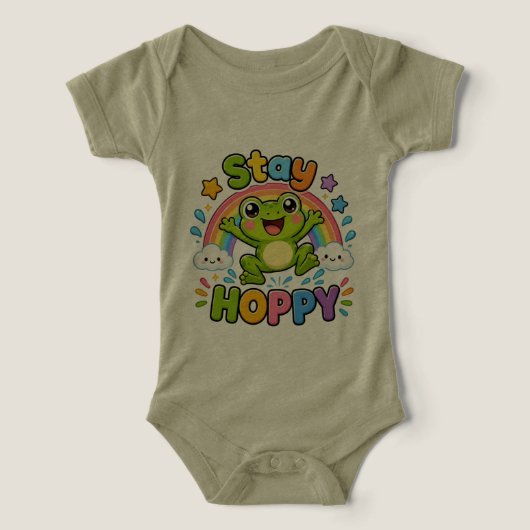 Blijf Hoppy | Cute Happy Kikker Ontwerp (Design voorkant)