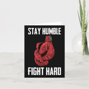 Blijf Humble Fight Hard Boxing Ghandschoenen - Box Kaart