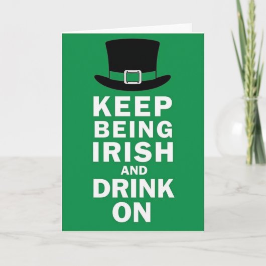 Blijf Iers Drink Uit Kaart (Voorkant)