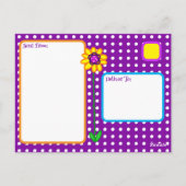 Blijf in contact met een vriend | Meisje en vogel Briefkaart (Achterkant)