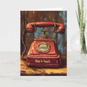 Blijf in contact met oude telefoon feestdagen kaart