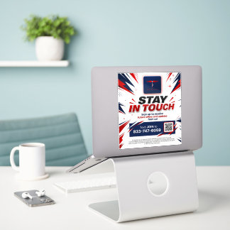 Blijf in contact sticker