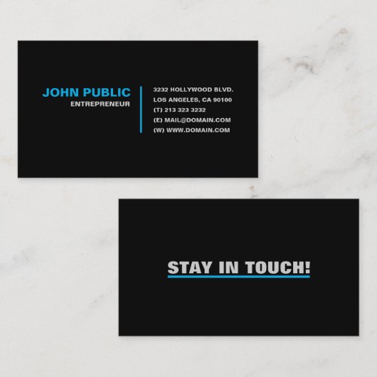 Blijf in contact visitekaartje (Voorkant / Achterkant)