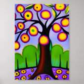 Blijf in contact | Waanzinnige Folk Art Tree Poster (Voorkant)