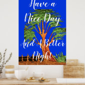 Blijf in de buik met een fijne dag en een betere n poster (Keuken)