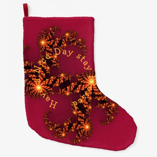 Blijf in de buik met een leuke dag grote kerstsok (Voorkant)