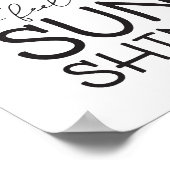 Blijf in de buurt als Sunshine Happiness Life Quot Poster (Hoek)